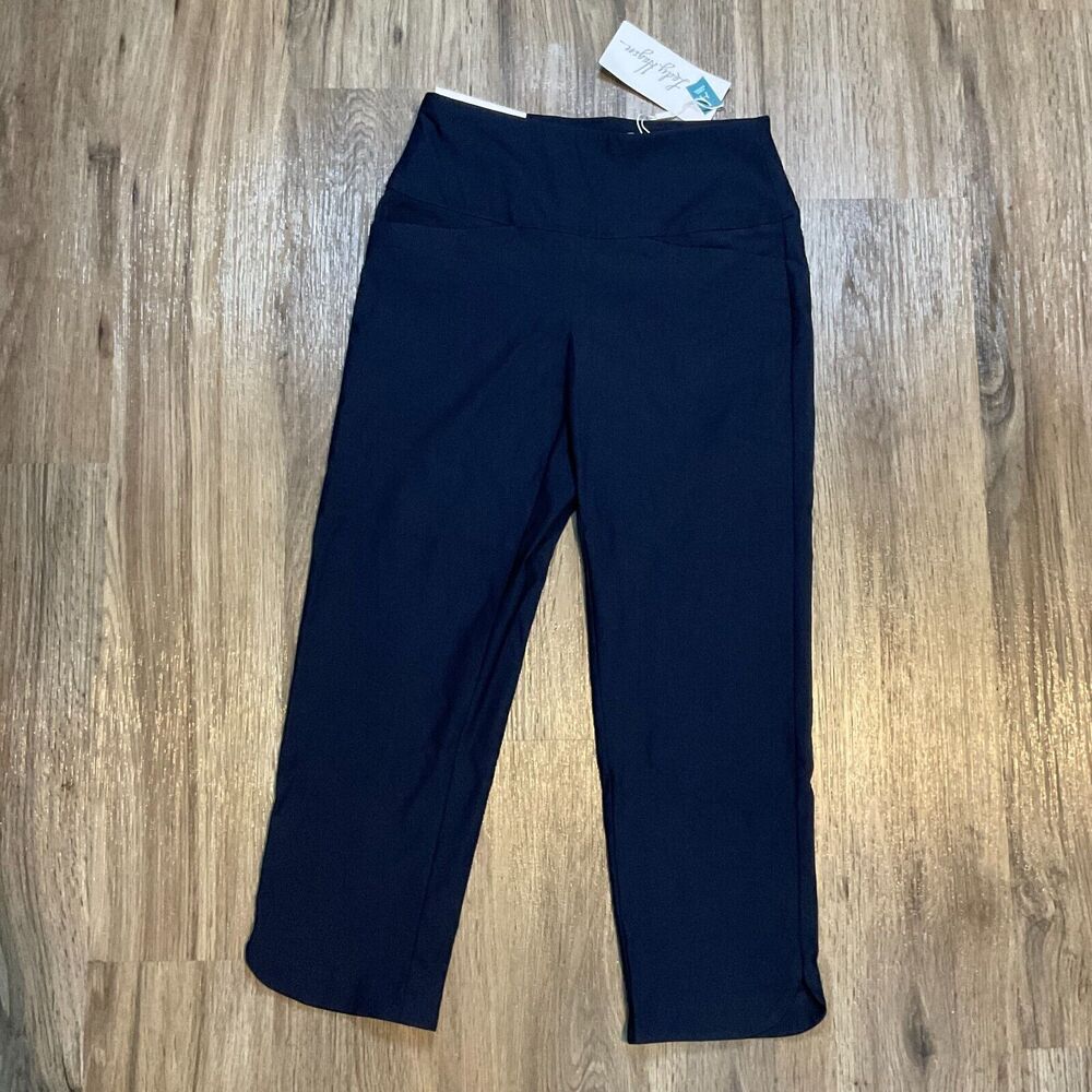 Lady Hagen Capri Pants Navy Blue Pull on Golf Tummy Control Performance Size XS